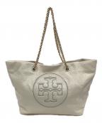 TORY BURCHトリーバーチ）の古着「チェーントートバッグ」｜アイボリー