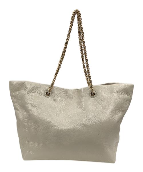 TORY BURCH（トリーバーチ）TORY BURCH (トリーバーチ) チェーントートバッグ アイボリーの古着・服飾アイテム