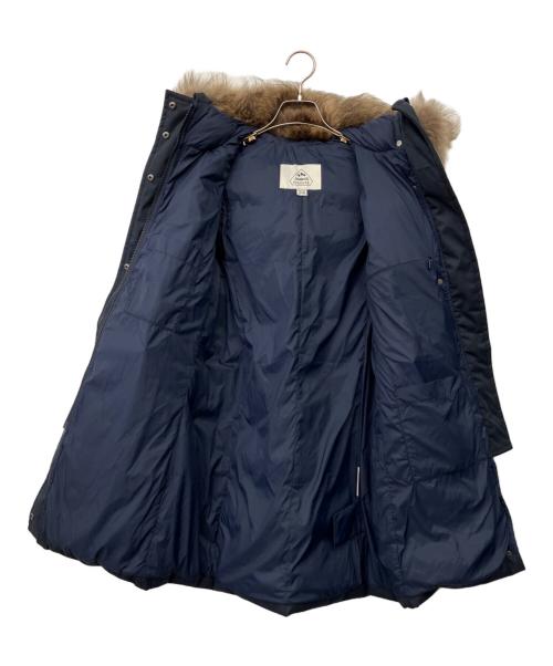 Pyrenex（ピレネックス）Pyrenex (ピレネックス) ANNECY GABARDINE FUR フーテッドダウンコート ネイビー サイズ:40の古着・服飾アイテム