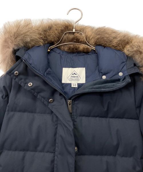 Pyrenex（ピレネックス）Pyrenex (ピレネックス) ANNECY GABARDINE FUR フーテッドダウンコート ネイビー サイズ:40の古着・服飾アイテム