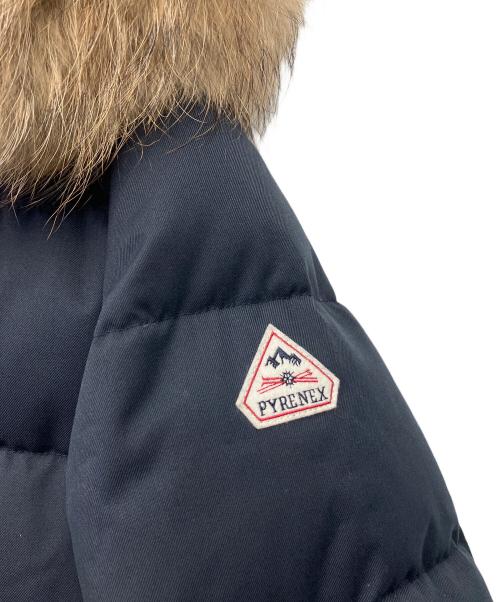 Pyrenex（ピレネックス）Pyrenex (ピレネックス) ANNECY GABARDINE FUR フーテッドダウンコート ネイビー サイズ:40の古着・服飾アイテム