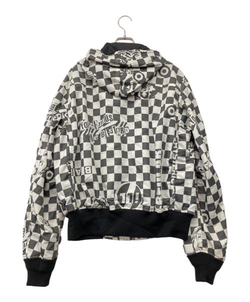 Hysteric Glamour（ヒステリックグラマー）Hysteric Glamour (ヒステリックグラマー) フライトジャケット ホワイト×ブラック サイズ:Lの古着・服飾アイテム