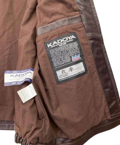 KADOYA（カドヤ）KADOYA (カドヤ) カウレザージャケット ブラウン サイズ:Lの古着・服飾アイテム