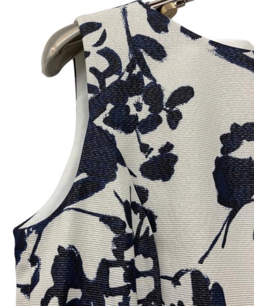 MACKINTOSH LONDON（マッキントッシュ ロンドン）MACKINTOSH LONDON (マッキントッシュ ロンドン) ノースリーブワンピース ホワイト×ネイビー サイズ:38 未使用品の古着・服飾アイテム