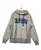 TRADE MARK GOLDトレードマークゴールド）の古着「CALIFORNIAロゴ プルオーバーパーカー」｜グレー