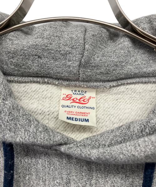 TRADE MARK GOLD（トレードマークゴールド）TRADE MARK GOLD (トレードマークゴールド) CALIFORNIAロゴ プルオーバーパーカー グレー サイズ:Mの古着・服飾アイテム