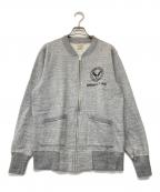 BUZZ RICKSON'Sバズリクソンズ）の古着「“U.S. ARMY EDWARDS A.F.BASE” SET-IN ZIP SWEAT SHIRT」｜グレー