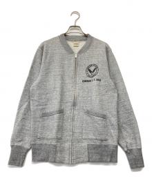 BUZZ RICKSON'S（バズリクソンズ）の古着「“U.S. ARMY EDWARDS A.F.BASE” SET-IN ZIP SWEAT SHIRT」｜グレー