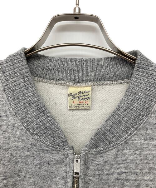BUZZ RICKSON'S（バズリクソンズ）Buzz Rickson's (バズリクソンズ) “U.S. ARMY EDWARDS A.F.BASE” SET-IN ZIP SWEAT SHIRT グレー サイズ:Lの古着・服飾アイテム