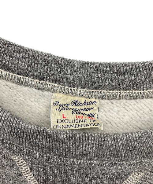 BUZZ RICKSON'S（バズリクソンズ）BUZZ RICKSON'S (バズリクソンズ) 前V霜降りフリーダムスリーブスウェット グレー サイズ:Lの古着・服飾アイテム