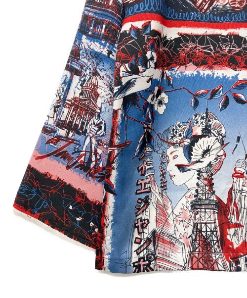 Jean Paul GAULTIER（ジャンポールゴルチェ）Jean Paul GAULTIER (ジャンポールゴルチェ) 総柄ブラウス レッド サイズ:38の古着・服飾アイテム