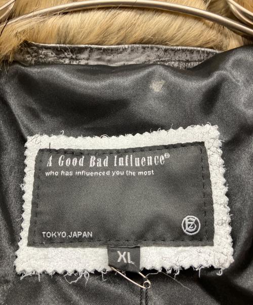 a good bad influence（アグッドバッドインフルエンス）a good bad influence (アグッドバッドインフルエンス) カウレザージャケット グレー サイズ:XL 未使用品の古着・服飾アイテム