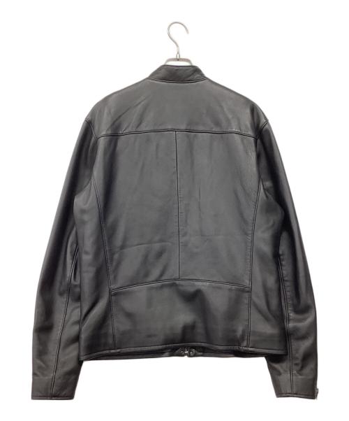 POLO RALPH LAUREN（ポロ・ラルフローレン）POLO RALPH LAUREN (ポロ・ラルフローレン) LAMBSKIN CAFE RACER JACKET ブラック サイズ:Mの古着・服飾アイテム