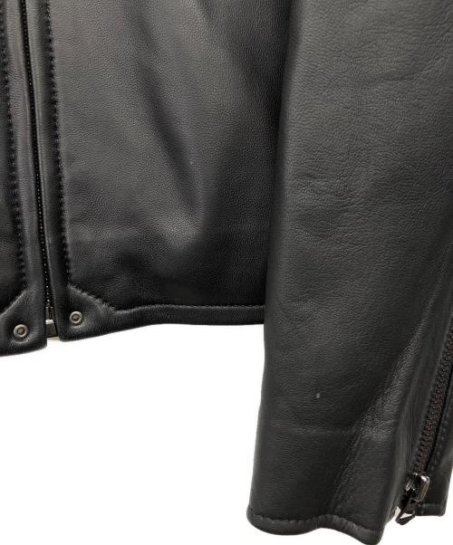 POLO RALPH LAUREN（ポロ・ラルフローレン）POLO RALPH LAUREN (ポロ・ラルフローレン) LAMBSKIN CAFE RACER JACKET ブラック サイズ:Mの古着・服飾アイテム
