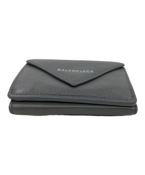 BALENCIAGA（バレンシアガ）BALENCIAGA (バレンシアガ) ペーパーミニ コンパクトウォレット グレーの古着・服飾アイテム