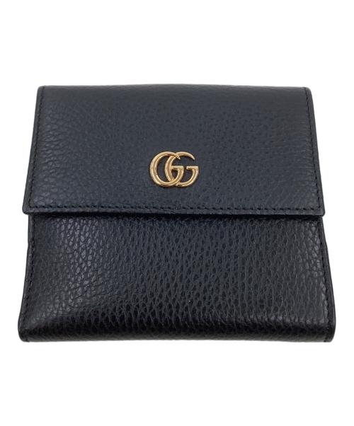 GUCCI（グッチ）GUCCI (グッチ) 3つ折り財布 ブラックの古着・服飾アイテム