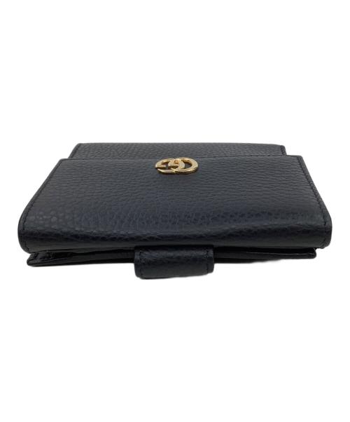 GUCCI（グッチ）GUCCI (グッチ) 3つ折り財布 ブラックの古着・服飾アイテム