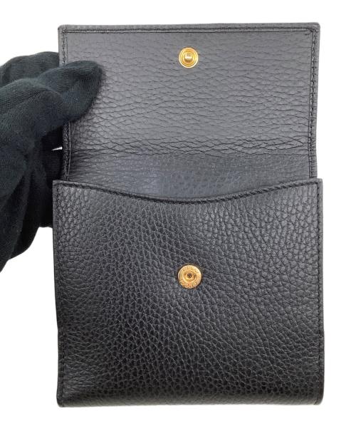 GUCCI（グッチ）GUCCI (グッチ) 3つ折り財布 ブラックの古着・服飾アイテム