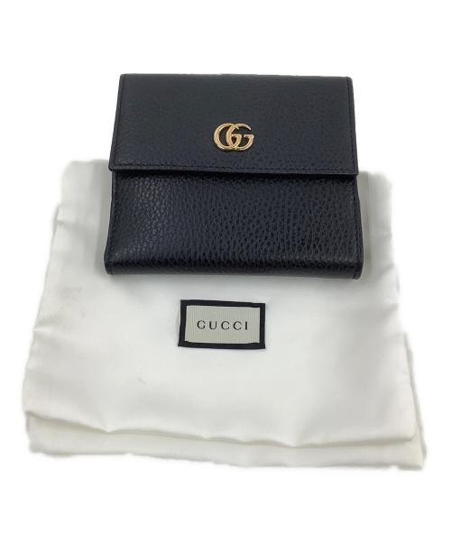 GUCCI（グッチ）GUCCI (グッチ) 3つ折り財布 ブラックの古着・服飾アイテム