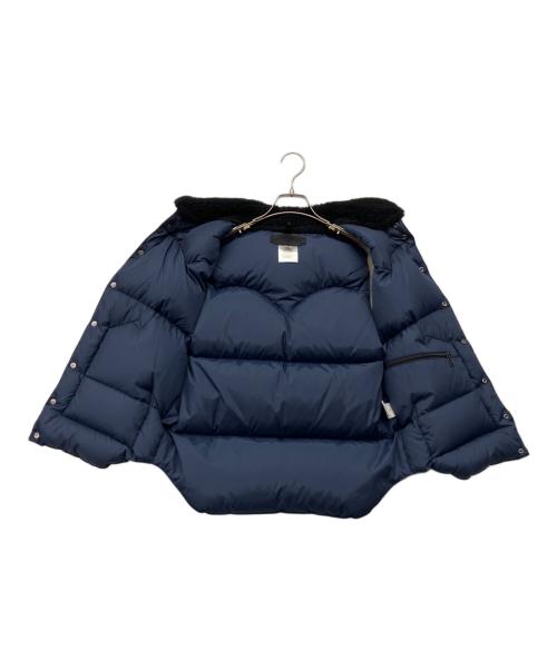 RockyMountainFeatherBed（ロッキーマウンテンフェザーベッド）RockyMountainFeatherBed (ロッキーマウンテンフェザーベッド) BEAMS (ビームス) 革切替ダウンベスト ブラック サイズ:38の古着・服飾アイテム