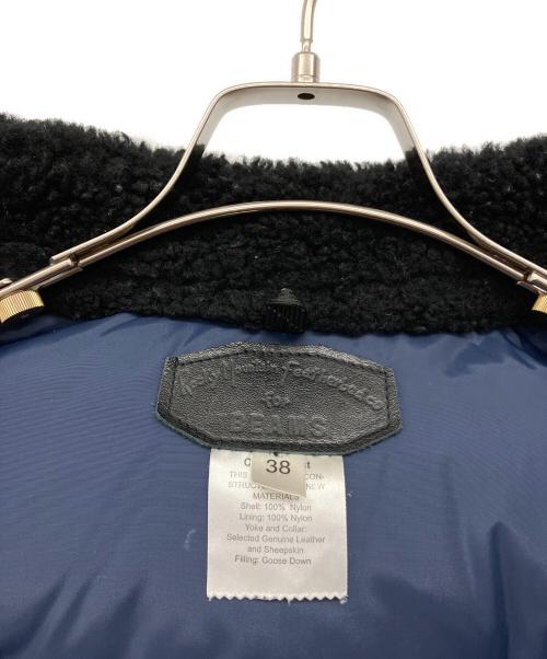 RockyMountainFeatherBed（ロッキーマウンテンフェザーベッド）RockyMountainFeatherBed (ロッキーマウンテンフェザーベッド) BEAMS (ビームス) 革切替ダウンベスト ブラック サイズ:38の古着・服飾アイテム