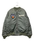 AVIREXアヴィレックス）の古着「MA-1ジャケット」｜カーキ