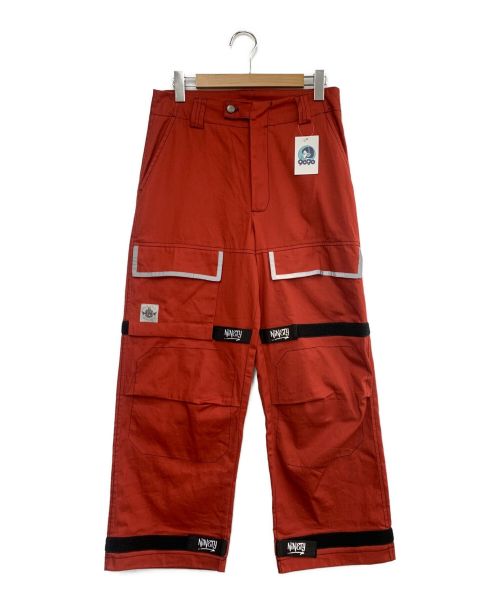 9090（9090）9090 (ナインティナインティ) バルーンパンツ レッド サイズ:Mの古着・服飾アイテム
