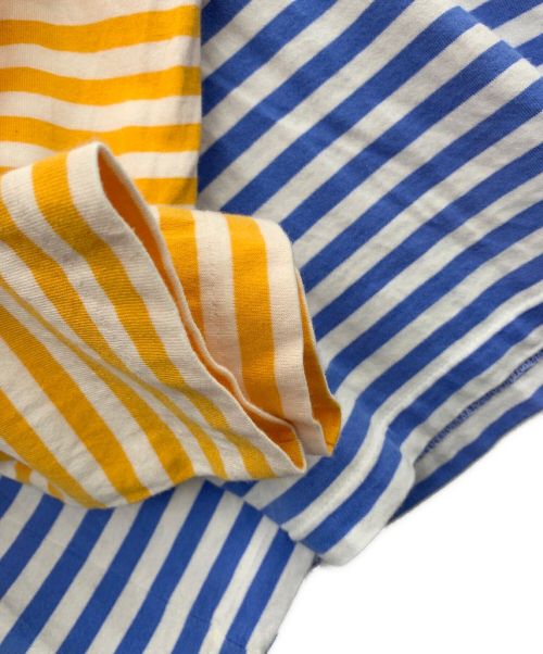 PLAY COMME des GARCONS（プレイコムデギャルソン）PLAY COMME des GARCONS (プレイ コムデギャルソン) ボーダーカットソー ホワイト×ブルー サイズ:Sの古着・服飾アイテム