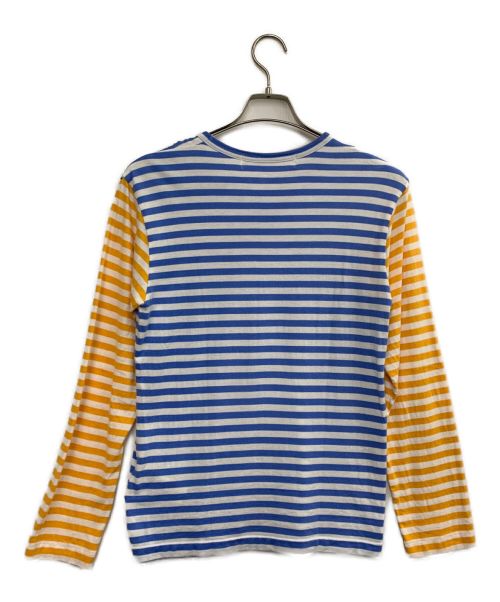 PLAY COMME des GARCONS（プレイコムデギャルソン）PLAY COMME des GARCONS (プレイ コムデギャルソン) ボーダーカットソー ホワイト×ブルー サイズ:Sの古着・服飾アイテム