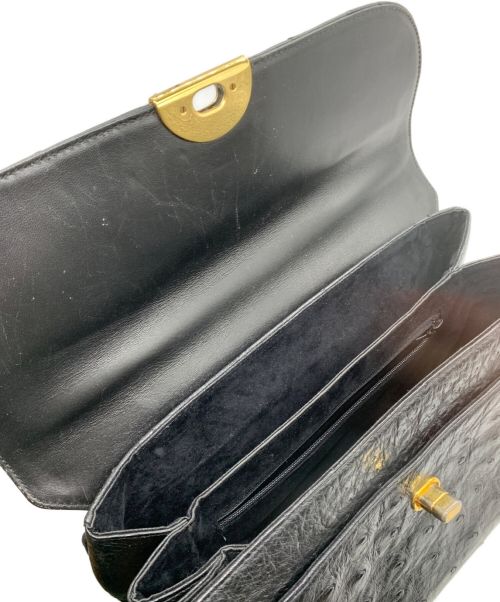 JRA（ジェーアールエー）JRA (ジェーアールエー) クロコダイルショルダーバッグ ブラックの古着・服飾アイテム