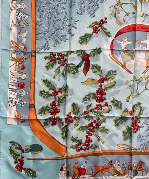 HERMES（エルメス）HERMES (エルメス) カレ90 ブルーの古着・服飾アイテム