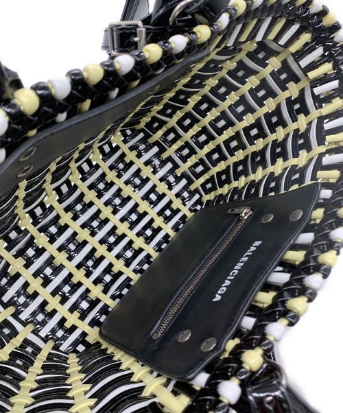 BALENCIAGA（バレンシアガ）BALENCIAGA (バレンシアガ) 2WAYショルダーバッグ ブラック×イエローの古着・服飾アイテム