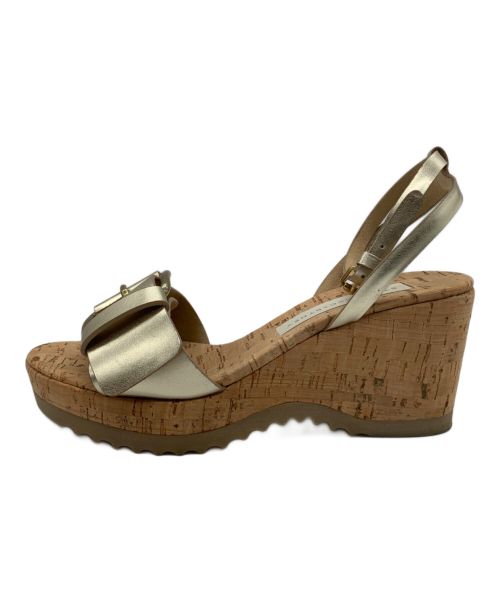 STELLA McCARTNEY（ステラマッカートニー）STELLA McCARTNEY (ステラマッカートニー) ウェッジソールサンダル ナチュラル×ゴールド サイズ:23.5の古着・服飾アイテム