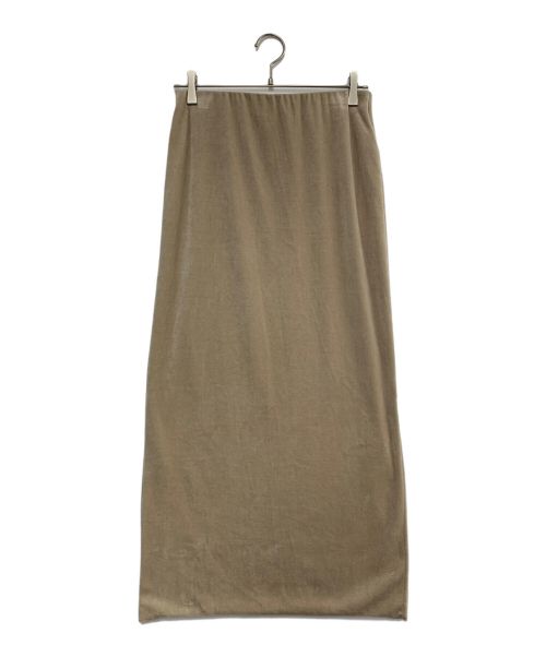 Spick and Span（スピックアンドスパン）Spick and Span (スピックアンドスパン) Higuchi×S (Higuchi×S) ベロアスカート ベージュ サイズ:36の古着・服飾アイテム