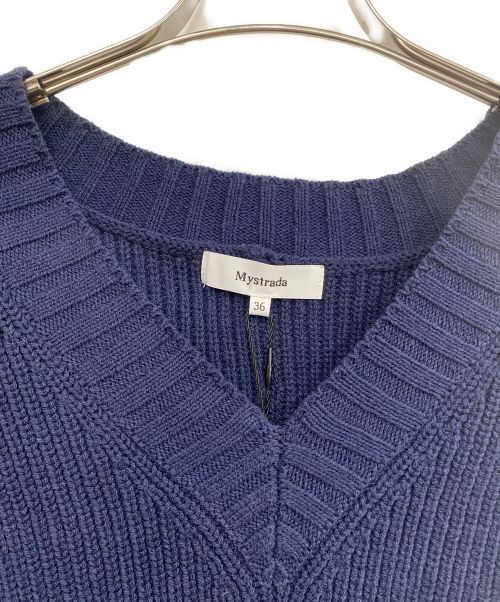 Mystrada（マイストラーダ）Mystrada (マイストラーダ) ニットベスト ネイビー サイズ:36の古着・服飾アイテム