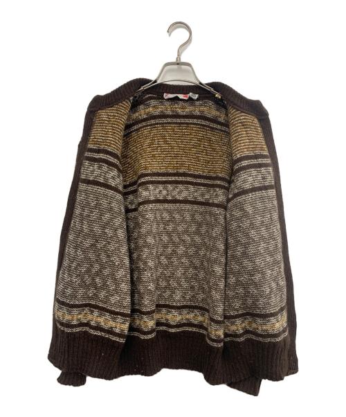 古着（フルギ）古着 (フルギ) ノルディックニットカーディガン ブラウン サイズ:不明の古着・服飾アイテム