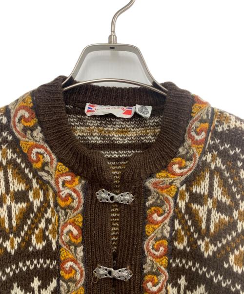 古着（フルギ）古着 (フルギ) ノルディックニットカーディガン ブラウン サイズ:不明の古着・服飾アイテム