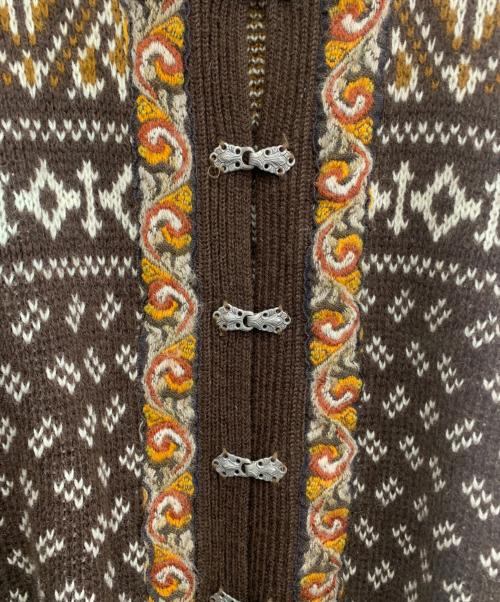 古着（フルギ）古着 (フルギ) ノルディックニットカーディガン ブラウン サイズ:不明の古着・服飾アイテム