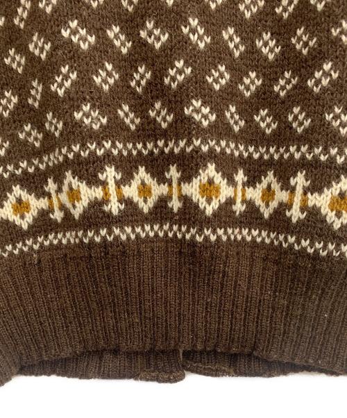古着（フルギ）古着 (フルギ) ノルディックニットカーディガン ブラウン サイズ:不明の古着・服飾アイテム
