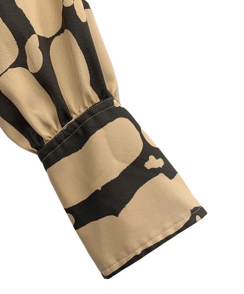 Adam et Rope（アダム エ ロペ）Adam et Rope (アダム エ ロペ) シャツワンピース ベージュ×ブラウン サイズ:Freeの古着・服飾アイテム