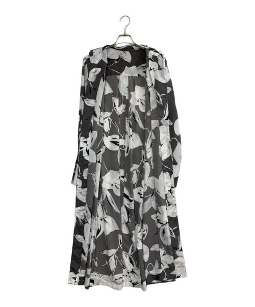 Adam et Rope（アダム エ ロペ）Adam et Rope (アダム エ ロペ) シャツワンピース ホワイト×グレー サイズ:Freeの古着・服飾アイテム