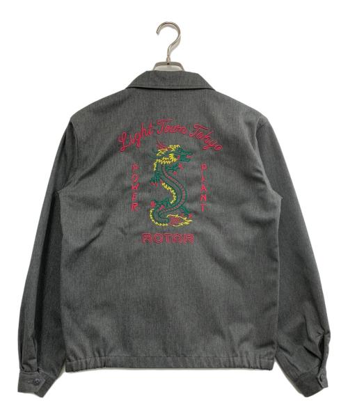 ROTAR（ローター）ROTAR (ローター) 刺繍ジップジャケット グレー サイズ:Mの古着・服飾アイテム