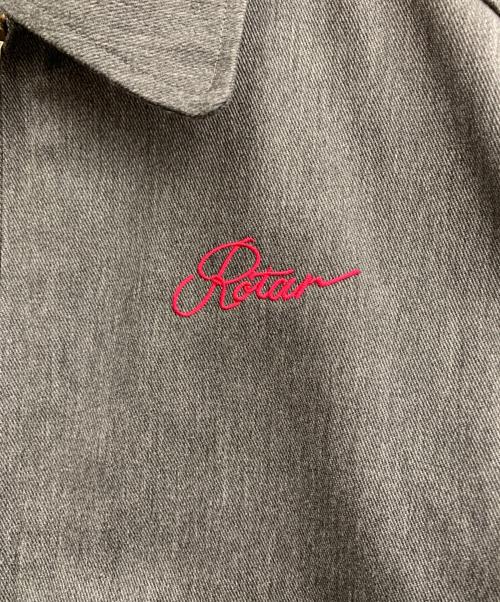 ROTAR（ローター）ROTAR (ローター) 刺繍ジップジャケット グレー サイズ:Mの古着・服飾アイテム