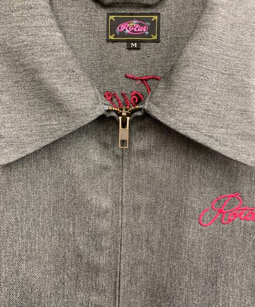 ROTAR（ローター）ROTAR (ローター) 刺繍ジップジャケット グレー サイズ:Mの古着・服飾アイテム