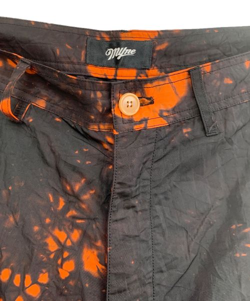 myne（マイン）myne (マイン) ナイロンパンツ ブラック×オレンジ サイズ:Sの古着・服飾アイテム