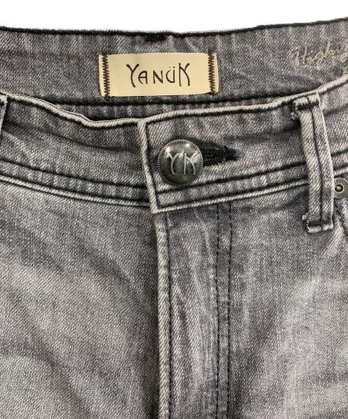 YANUK（ヤヌーク）YANUK (ヤヌーク) ハイウエストデニムパンツ ブラック サイズ:26の古着・服飾アイテム