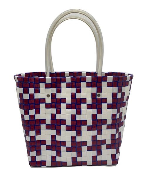 MARNI（マルニ）MARNI (マルニ) カゴバッグ レッド×ホワイトの古着・服飾アイテム