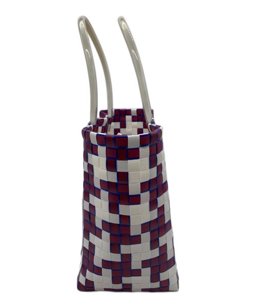 MARNI（マルニ）MARNI (マルニ) カゴバッグ レッド×ホワイトの古着・服飾アイテム