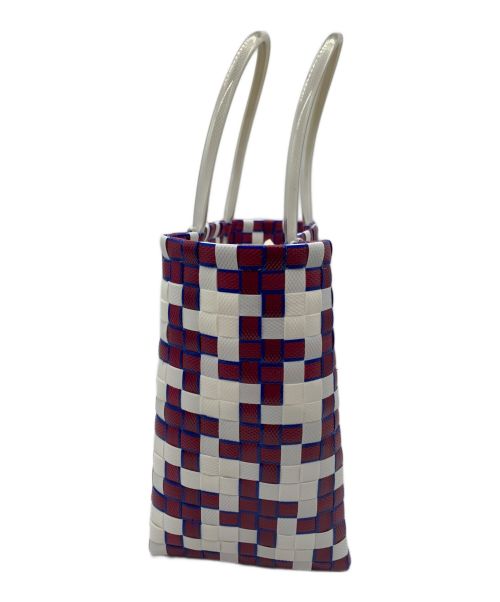 MARNI（マルニ）MARNI (マルニ) カゴバッグ レッド×ホワイトの古着・服飾アイテム