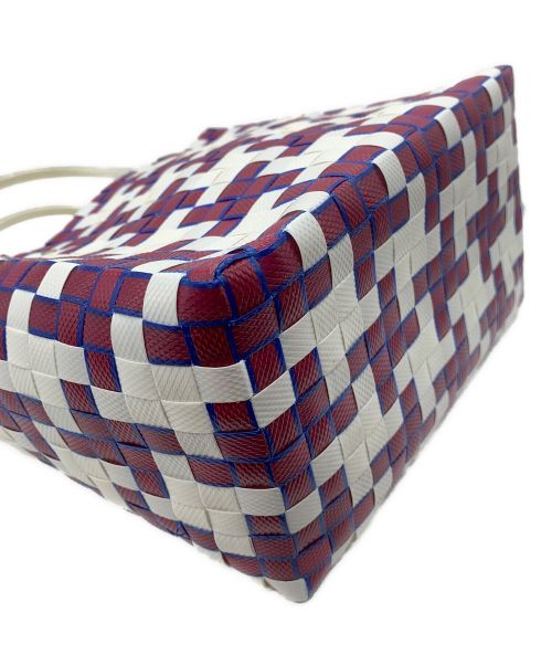 MARNI（マルニ）MARNI (マルニ) カゴバッグ レッド×ホワイトの古着・服飾アイテム